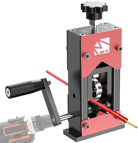 M-T Manual Wire Stripper Machine, 0.06-1.18 Wire Stripping Machine Copper Wire Stripper Tool for 1.5-30mm Scrap Wire with Hand Crank or Drill Powered Dual-drive for Scrap Copper Recycling & DIY