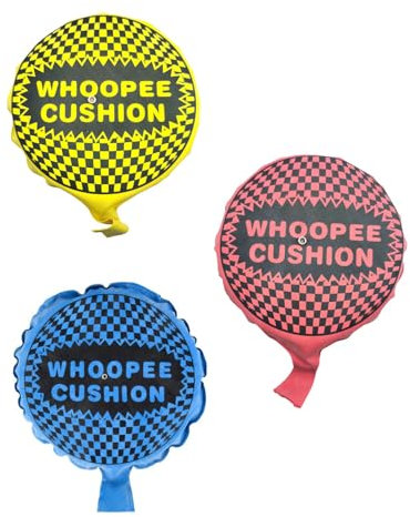 GAJUS 3 pezzi di cuscini scoreggianti retrò, cuscini scoreggianti, articoli scherzosi, articoli per feste (giallo, verde, rosso)