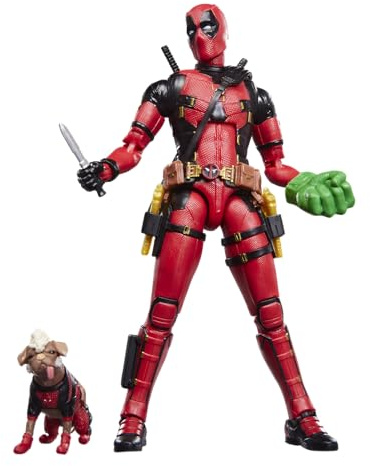 Marvel Legends Series Dogpool and Deadpool, Marvel Studios' Deadpool & Wolverine Movie Collectible 6-Inch Action Figure Gift