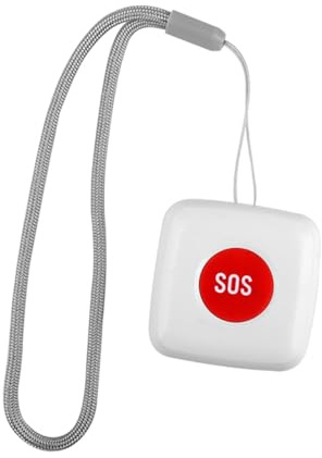 GARIOUANS Pulsante di Chiamata di Emergenza Intelligente per Pazienti Anziani e Disabili Allarme Caduta Collegamento ad App Supporto per Tende e