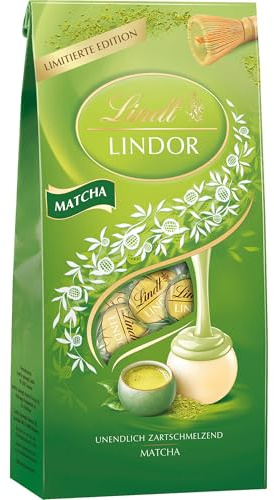 Lindt Schokolade | LINDOR Kugeln Matcha, 137g Beutel, Geschenk