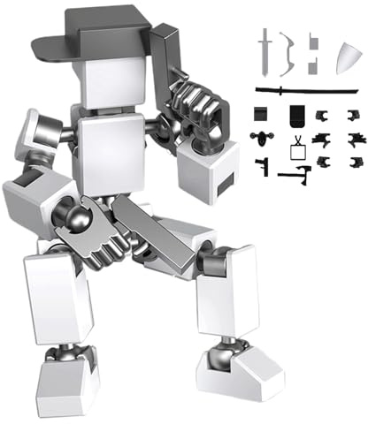 Genérico Robot Action Figure - Modello stampato 3D | Giocattolo snodato in ABS flessibile, figura di assemblaggio per la decorazione 'ufficio a casa, regalo per bambini da collezione, gio