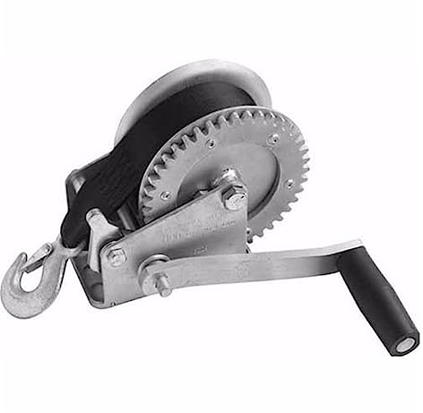Treuils Manuels Treuil manuel portatif automatique de main camion bateau 800lbsx4-6M avec la bride sangle, levage d'outil à(800LBx6M)