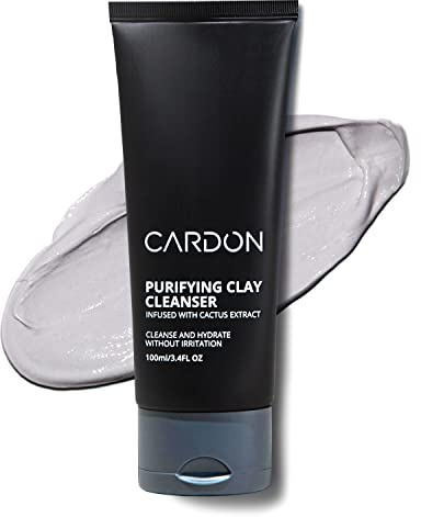 Cardon Men's Deep Pore Cleaning Clay Face Wash, 4x Better Than Charcoal, Oily, Acne-Prone Skin | Korean Premium Skin Care | Remove Face Oil & Dirt, (1 CT)