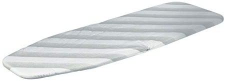 Gedotec Bezug für Bügelbrett Ironfix | 1005 x 350 x 2 mm | Bezug graue Streifen | extra stark | Dampfbügel-Geeignet | Überzug aus Baumwolle | 1 Stück - hitzebeständiger Bügelbrettbezug inkl. Gummizug
