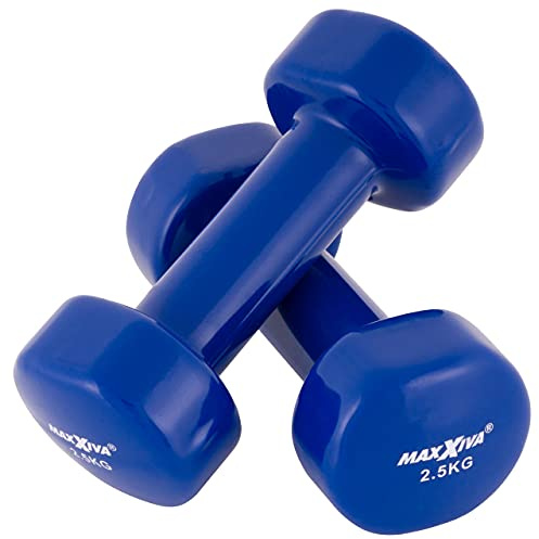 MAXXIVA® Hantelset Kurzhanteln Vinyl Stahlkern Fausthanteln Gymnastikhanteln Sport Krafttraining Fitness Gewicht Farbe wählbar