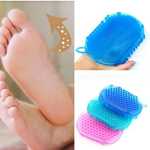 TOSSPER Soft Silicone Massage Scrub Guantes para Peladura Cepillo De Baño Cepillo De Baño Exfoliantes Guantes De Fábrulo Cepillo del Cuerpo del Baño