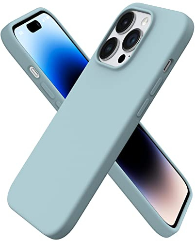 ORNARTO for iPhone 14 Pro Case 6.1, Slim Liquid Silicone Cover-Succulent