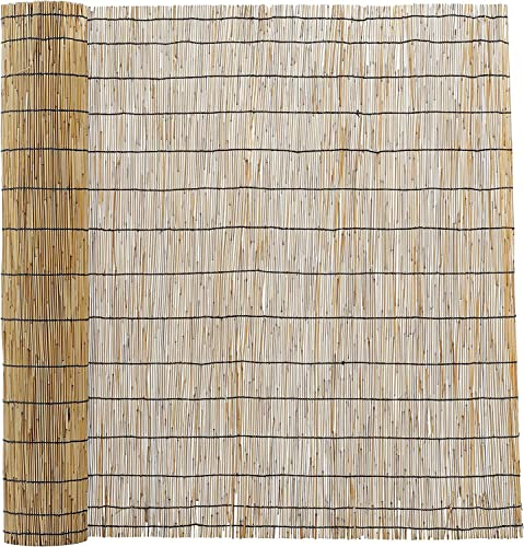 Mininfa Natürlicher Schilfrohr Sichtschutz, 90x300CM (HxB) Umweltfreundlicher Schilfmatte, Schilfrohrmatte als Sichtschutzmatte für Balkon oder Windschutz