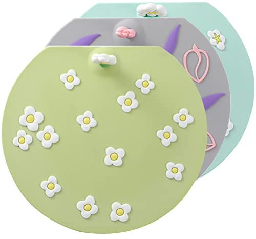 3pcs Anti Odor Mat Silicone Bathtub Stopper Drain Stopper Drain Plug Flat Cover for Kitchen Bathroom Laundry Shower Floor