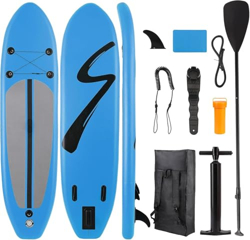 Stand Up Paddling Board 305cm Adults SUP Aufblasbares Stand Up Paddle mit Allem Zubehör, für Aller Fähigkeitsniveaus, 200kg Tragkraft für 2 Personen