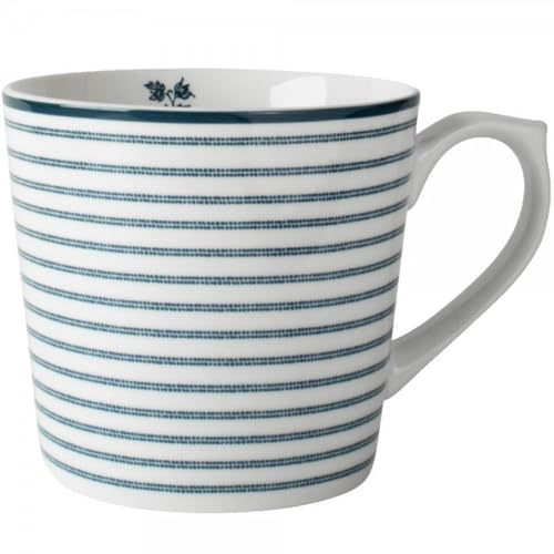 Laura Ashley - Becher - Blueprint - Candy Stripe - Porzellan - Farbe: blau, weiß - Ø 10 cm - Größe: XL
