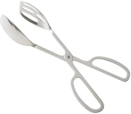 AUMACHEN Food Tongs, Heavy Duty Stainless Steel Kitchen Tongs Salad Tongs 10 inch Heat Resistant Small Serving Tongs for Cooking, Grill, Pastry, Sandwich, Ice, Food Bread Dessert (Silver)