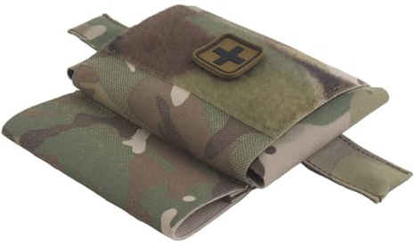 Tarnnetz Micro Trauma Kit Bolsa IFAK Bolsillo de Almacenamiento con Soporte para torniquete Hamaca para cinturón táctico MOLLE EDC Bolsa de Primeros Auxilios médicos MC