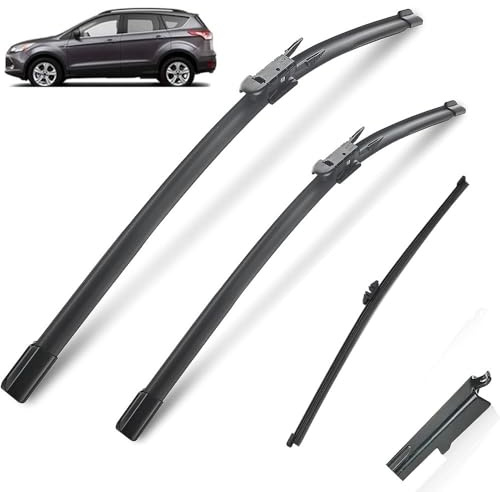Set di 3 spazzole tergicristallo anteriore e posteriore compatibile con Ford Kuga MK 2 Escape C520 2012-2018 parabrezza parabrezza 28+28+11