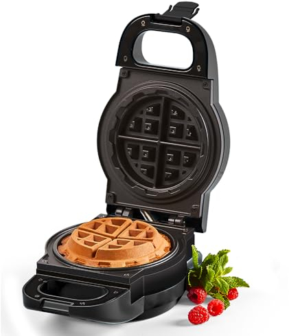 PowerXL Waffle Star - Waffeleisen für gefüllte Waffeln - 13cm - Antihaft-Beschichtung - Wafflemaker mit Anti-Tropf-Rinne - herzhafte & süße Waffeln - Waffeln aus Gemüse, Pizza oder Schokolade
