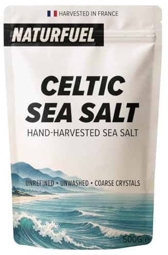 Celtic Sea Salt 500g | 100% Unfiltered | 82+ Natural Minerals | Hand Harvested in Guerande, France | Coarse Grey | 1 Pack 500g
