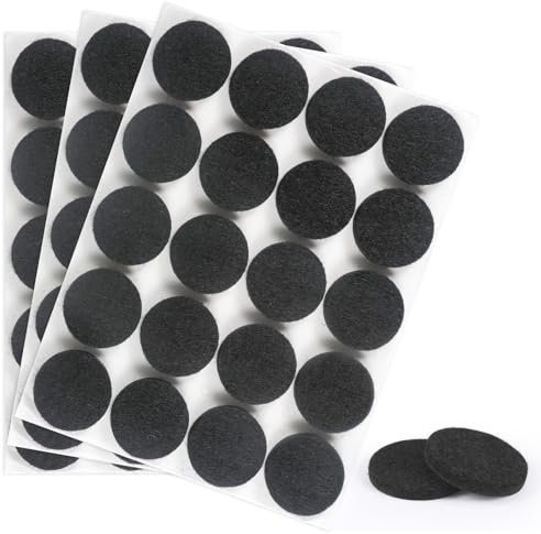 moinkerin 60 Pezzi Feltrini Autoadesivi per Sedie Rotondi 25mm Feltrini per Mobili Pesanti 5mm Thick filtrini sotto la sedia Pavimenti in Legno Antigraffio e Riduzione del Rumore Nero