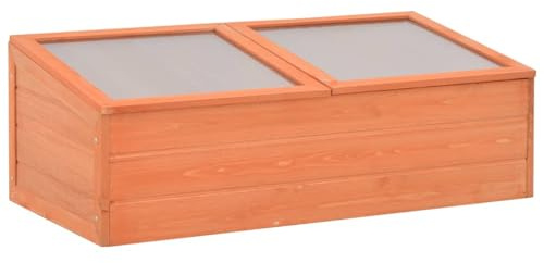 Rantry Frühbeet Holz 100x50x34 cm Rasen, Garten Model170647
