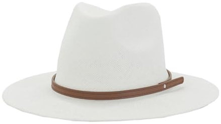 VIGSNTEP Stroh Sommerhut Unisex Stroh Sun Hut Panama Hut Sommer Fedora Tricorn Hut Jagd Strand Hut Falten Westliche Cowboy Hut-Weiß-Durchschnittlicher Code