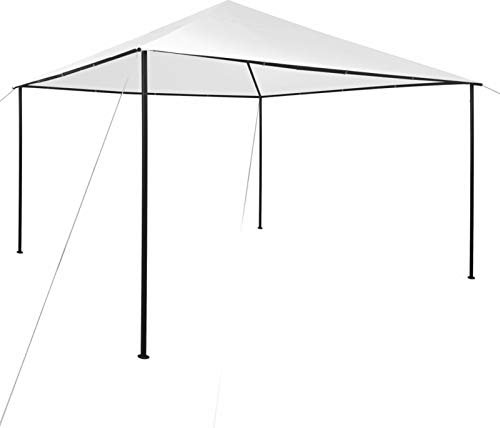 Xichuzi Pavillon, Faltpavillon, Pergola, Partyzelt, Standmarkise, Sonnenzelt, Garten Pavillion, Grillpavillon, 4x4x3 m Weiß 180 g/m²