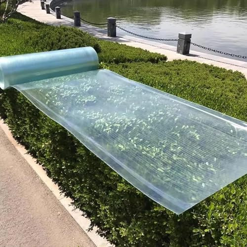 JFUTD Polycarbonat-Dachplatten, klare Isolierplatten, UV-beständig, for Gewächshäuser, Dächer, Vordächer und Markisen, transparente Tageslichtabdeckung,1,2mm, 0,5–1,5m, 1–20m(0.7x20m)