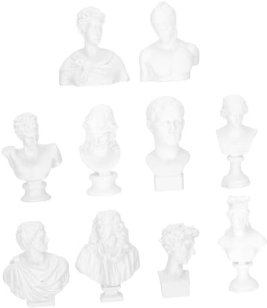 HAWILLOSCH 10pezzi Statuette in Resina Per Decorazioni Da Tavolo Sculture Casa Ufficio Ornamenti Piccoli
