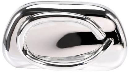 PHILOMENA Evening Clutch Purses Women Acrylic Handbags Trendy Decoration Metal Handlebars Shoulder Crossbody Bag Wedding Party Casual (Silver)