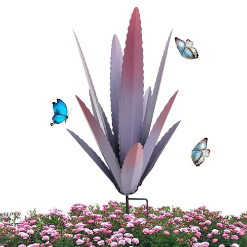 Sculpture rustique de tequila - Plante d'agave en métal pour la maison, décoration rustique peinte à la main | Ornements de jardin d'agave en métal, ornement décoratif de plante de tequila, figurines