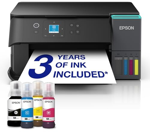 Epson EcoTank ET-2950 Ink Tank Printer | Busy Home Use | Wireless | A4 | Print, Copy, Scan | 3.7cm LCD Screen | Double-Sided Printing | Includes up to 3 Years of Ink