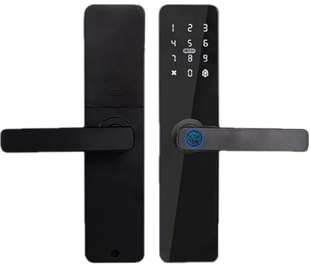 Fenteer Cerradura Electrónica Digital con Contraseña Tarjeta Y Control Por App Aleación de Aluminio Perilla de Puerta Principal Adecuada para
