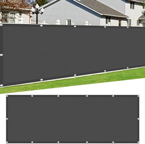 Toldo para balcón, color gris oscuro, 260 x 350 cm, protección UV y viento, lona duradera para jardín, patio, balcón y piscina, se vende por metro, poliéster PES impregnado