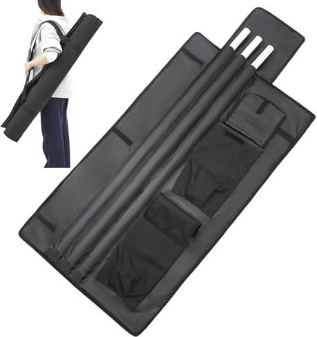 Dansydaisy 46.46 x 23.62 Inches Flying Dance Pole Carry Bag Black Nylon Spacious and Stylish, Safely Transport Transportation of Your 2 or 3 Pole to Dance Sessions