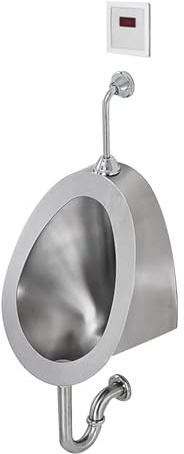 Orinatoio in acciaio inossidabile 304 touchless con sensore automatico 2-3 s, raggio di rilevamento 55 cm, uscita dell'acqua nascosta, montaggio a parete, per bar, hotel e bagni