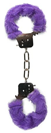 Teazers Fetish Collection - Lila Plüsch Handschellen - 28 cm langer Handfesseln - One Size - Handschellen für Sex