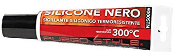 Easyricambi SIGILLANTE Silicone Nero TERMORESISTENTE Fino A 300°C TUBETTO 150ML