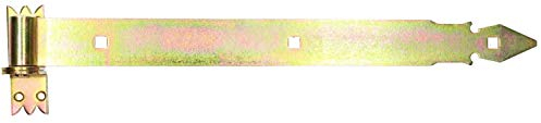 KOTARBAU® Ladenband 500 mm mit Kloben Torscharnier Scharnier Band Baubeschlag Torbeschlag Türbeschlag Rostfrei Torzubehör Verzinkt Gelb Torband Türband