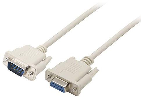 PNGKNYOCN Serielles RS232-Kabel, DB9 9-poliger Stecker auf Buchse, Straight-Through-Verlängerungskabel für Computer, Drucker, Scanner（4.5ft ）
