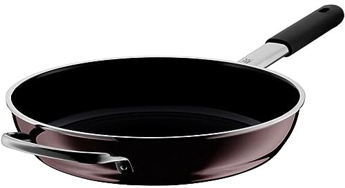 WMF Fusiontec Mineral Bratpfanne Induktion 28 cm, mit Gegengriff, High-Tech Keramik, abnehmbare Hitzschutz-Silikonhülle, kratzfest, dunkelrot