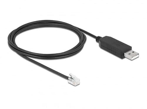 Delock Adapterkabel USB Typ-A zu Seriell RS-232 RJ9/RJ10 2 m