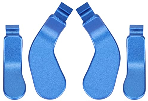 Elite Kit for Xbox One Elite Controller Accessory,Metal Stainless Steel Paddles Hair Trigger Locks Replacement Parts for Elite Series 2 Controller, Xbox One Elite Controller,4PCS(Blue)