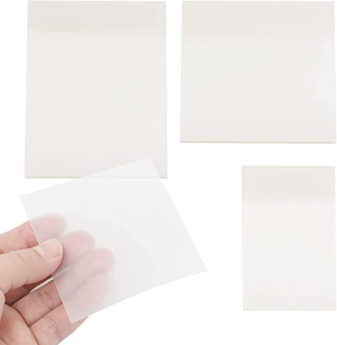 YUBX 150 Blätter Transparente Haftnotizen, Transparent Sticky Notes Klebezettel Papier 3 Größen Selbstklebende Notizbuch für Studenten, Lesen, Lernen, Schule, Zuhause und Büro