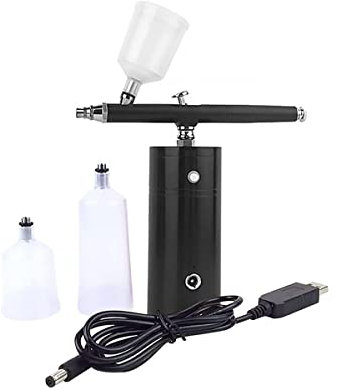 YANYUESHOP Pistolet pulvérisateur à gâteau, kit de compresseur d'air Rechargeable Portable Pistolet pulvérisateur de Peinture pour Nail Art Tattoo Craft Cake Spray Paint Machine,B