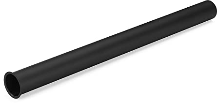 Navaris Sifone Lavabo Bagno 400 mm - Tubo Scarico Acciaio Inox Lavandino Cucina - Sifone Universale Lavello - Sistema Drenaggio Sottolavello - Nero