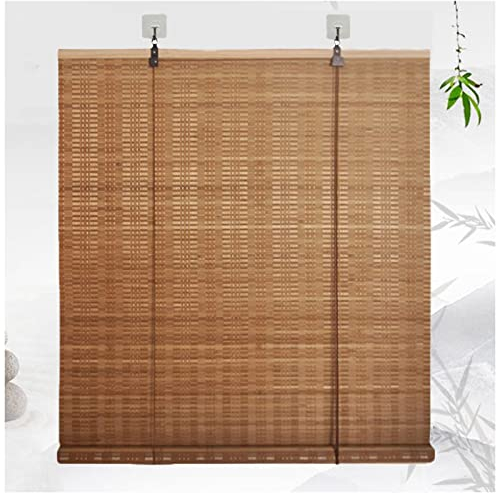 Sonakia Natürliche Bambus Vorhang-bambusrollos-Holz Venezianische Jalousie-verdunkelungs Fensterrollos, 50/60/80/100/110/120cm Außen Rollläden,WxH-150x240cm/59x94in