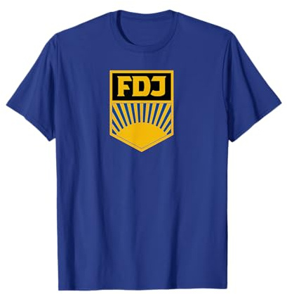 FDJ Blau Original Bluse DDR Free Deutsch Jugend Retro T-Shirt