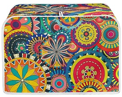 Dajingkj Tostadora cubre 2 rebanadas de ranura ancha lindo tostador cubierta bolsa con colgador para cocina a prueba de polvo protección de huellas dactilares y grasa anti-sputtering