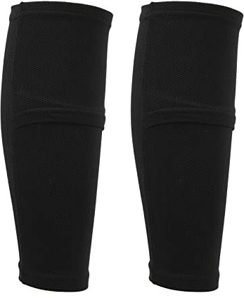 1 Paar Schienbeinschutz-Ärmel, Schienbeinschoner-Socken, Atmungsaktives Sportzubehör für Fußball (L)