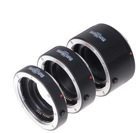FOTGA Tube d'extension automatique AF autofocus macro (13 mm, 20 mm, 36 mm) DG pour objectif Canon EOS EF EF-S Mount DSLR 7D Mark II, 5D IV III, 5Ds, 6D II, 200D, 850D, 800D, 760D, 90D, 80D, 77D
