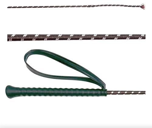 JA Horse JA0001 Fleck Reitgerte Dressurgerte mit Handlasche, Braun, 100 cm | Profi Gerte für Dressur & Reitsport, rutschfester Griff, flexible Reitgerte Pferd